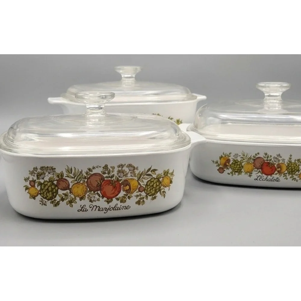 CorningWare L'Echalote La Marjolaine Casserole Set Cottagecore Grandmacore‎